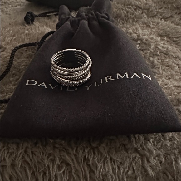 David Yurman Jewelry - David Yurman Crossover Diamonds Twisted Silver Ring